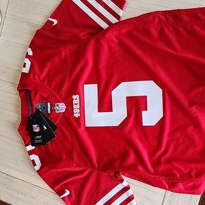 NEW Men's San Francisco 49ers Trey Lance Nike Scarlet Game Jersey Medium
